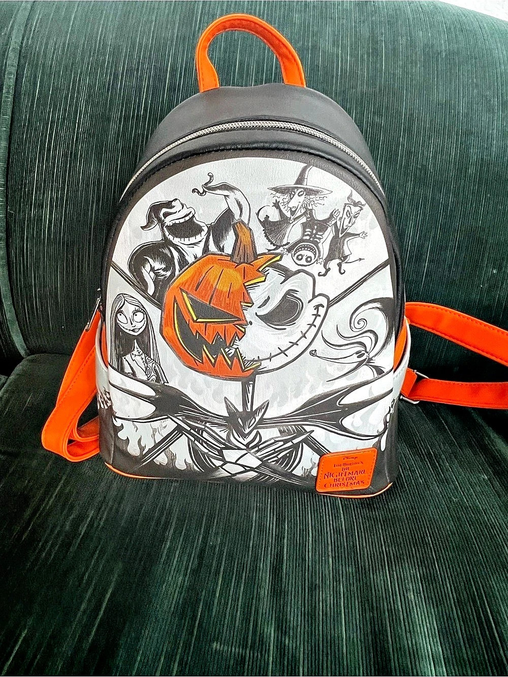 Loungefly The Nightmare Before Christmas Jack Split Mini Backpack Black & Orange